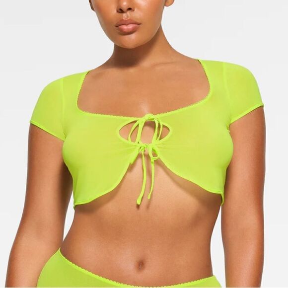 SKIMS NWT SUMMER MESH SUPER CROPPED TOP - Picture 1 of 5